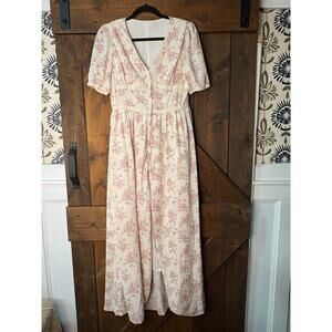 Lucca women’s small maxi button up dress whimsy